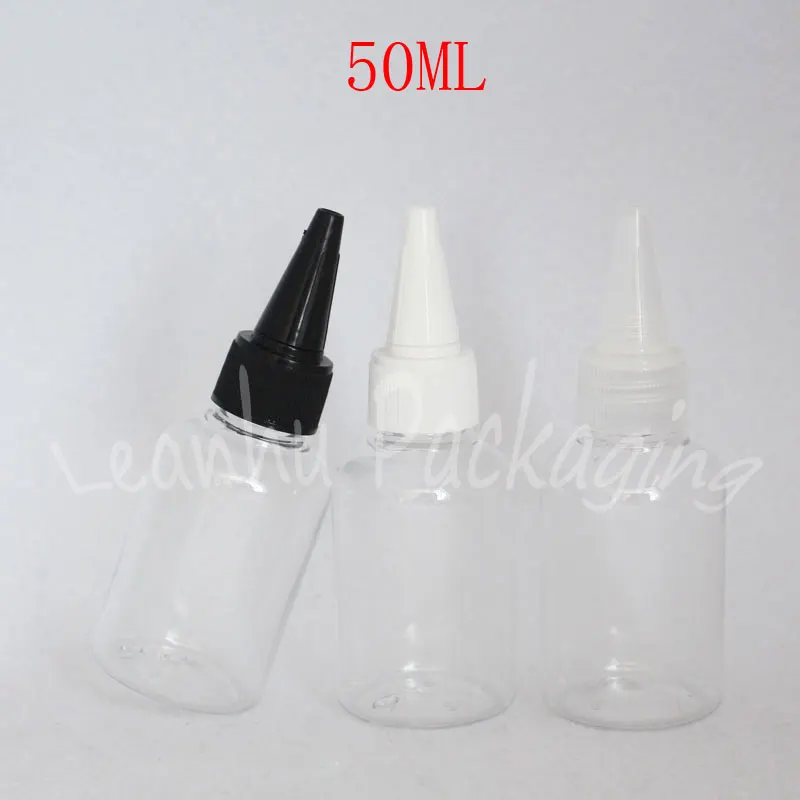 

50ML Transparent Round Shoulder Plastic Bottle , 50CC Empty Cosmetic Container , Lotion / Toner Travel Packaging Bottle