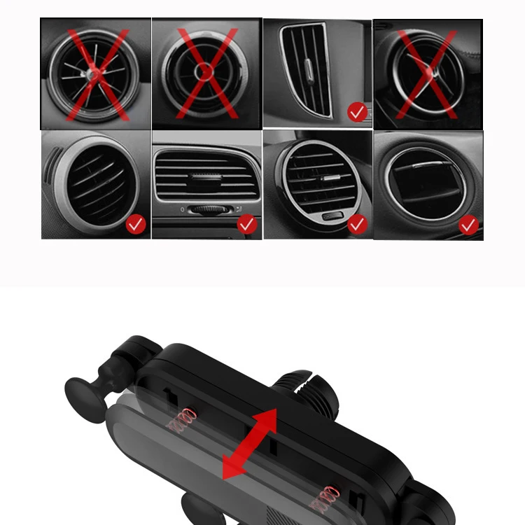 Универсальный автомобильный держатель для телефона, gps подставка, гравитационная подставка для телефона в машине, подставка без магнита для iPhone 7, Xiaomi, samsung, huawei, поддержка