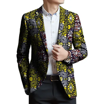 

African Style New Design Print Men Suit Jackets African Men Blazers For Party Customize African Single Breasted Man's Suit