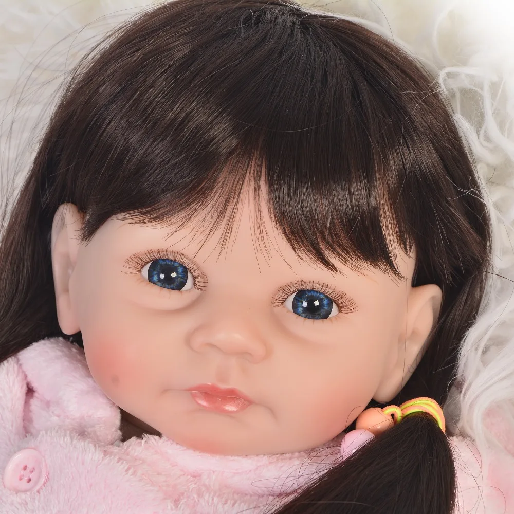 KEIUMI 22''Realistic Boneca возрождается Мягкие силиконовые возрождается кукла девушка 55 см реальный как Princese игрушки для детей подарки на день