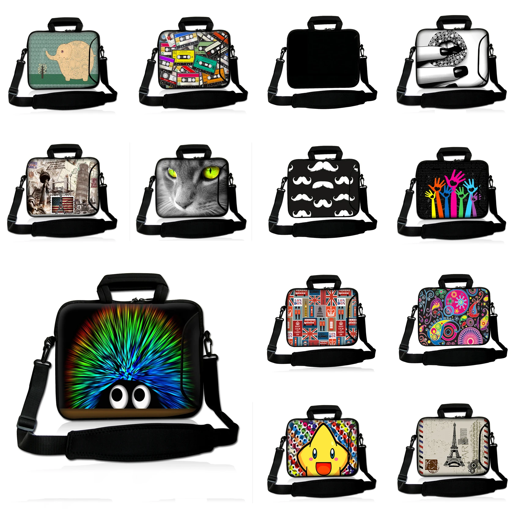 

Cute Notebook Computer Shoulder Bags Retail Zipper Briefcase Laptop Bag 15.6 15.5 15 Inch Waterproof Notebook Computer Protector