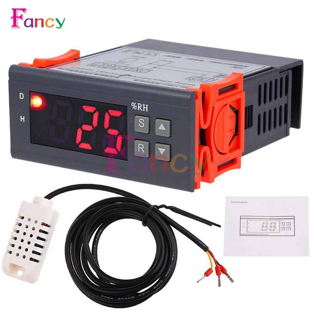 

MH-13001 AC 110V 220V DC 12V LCD Digital Thermostat Hygrometer Temperature Humidity Controller Meter Relay Hygrometer for Pet