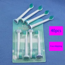 40 шт. электрическая зубная щетка hx6024 Замена подходит для Philips Sonicare Proresults/Здоровый Белый/Easyclean головки зубных щеток