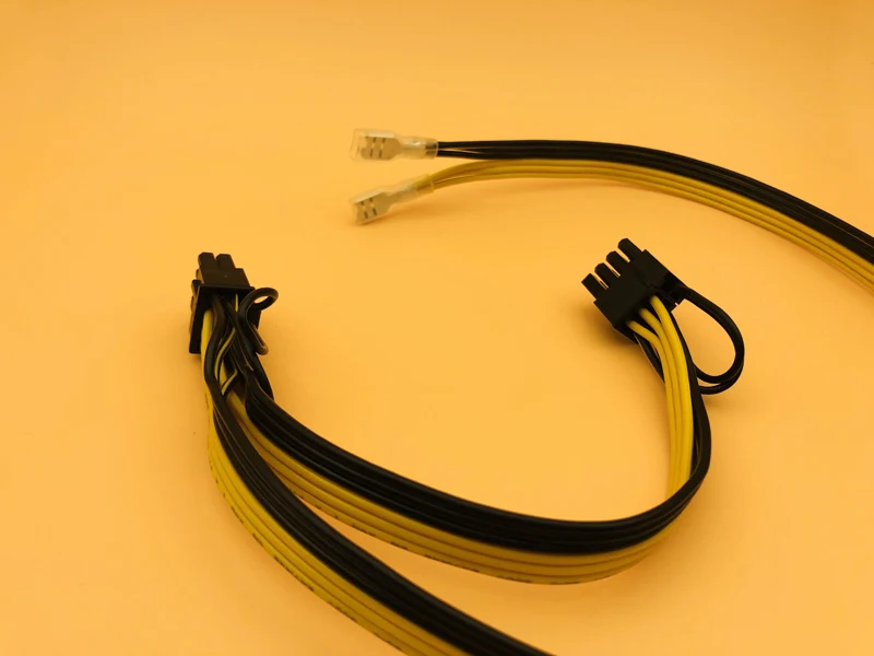 PCIE Video Card Power Cable Dual 8pin (6+2) Splitter Power Supply Wire 250 Female Terminal 18AWG Cables for ETH BTC Miner Mining