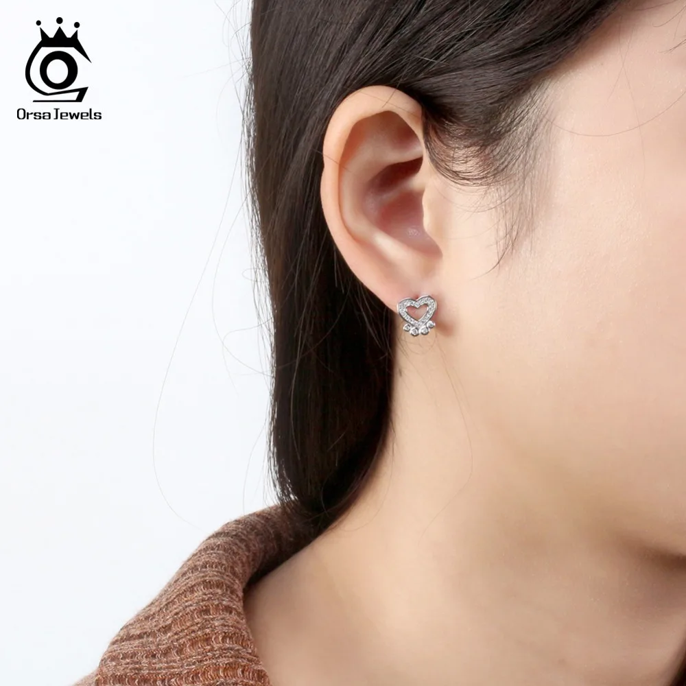 ORSA JEWELS Оригинал 100% Серебро 925 пробы Серьги гвоздики для женщин милая собака