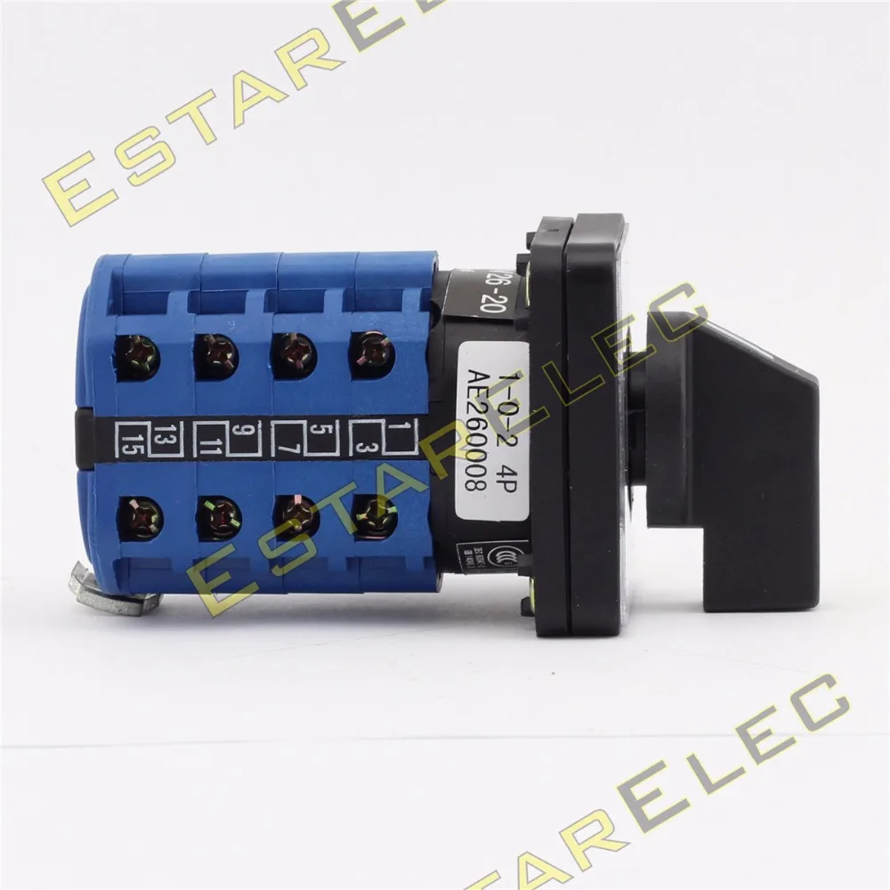

20A Cam Switch 1-0-2 4 Poles 16 terminals
