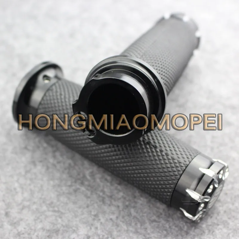 

High quality grips For Harley Handle Black CNC 1"25 Handlebar Hand Grips For Harley Sportste Touring Dyna Softail Custom