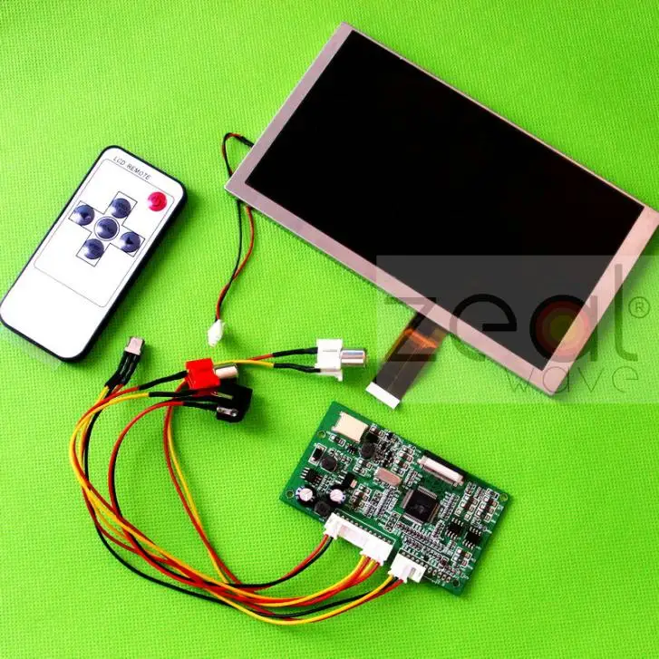 Free Shipping 2AV PAL/NSTC Input Signal LCD Driver Board+7inch A070FW03 V3 LCD Panel