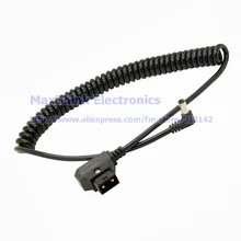 D-Tap Штекер 5,5x2,5 мм угол DC вилка растягивающийся пружинный кабель для DSLR Rig power V-Mount аккумуляторная система Anton, BMCC шнур питания