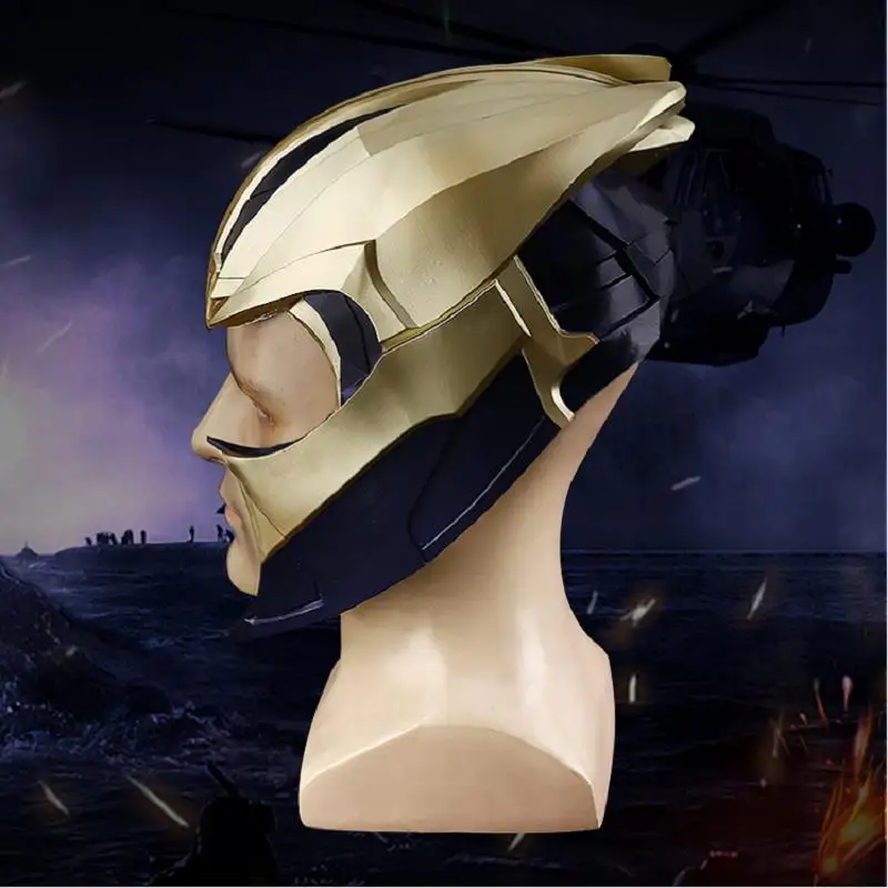 Avengers 4 Endgame Thanos Costume Cosplay Mask Helmet Full Head PVC Adult Men's Superhero Props Halloween Carnival Accessories Avengers 4 Endgame Thanos Costume Cosplay Mask Helmet Full Head PVC Adult Men's Superhero Props Halloween Carnival Accessories