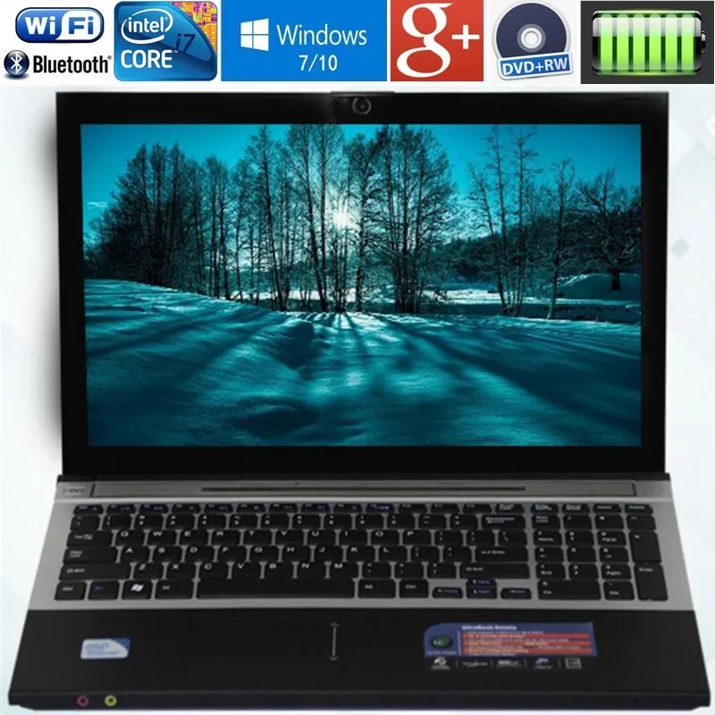 

8GB RAM+60G SSD and 320G HDD Intel Core i7 Dual-core Laptops 15.6inch 1920x1080P Windows 10 Notebook With DVD-RW For Office Home