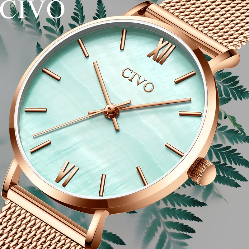 CIVO простые женские часы лучший бренд класса люкс модные Reloje Mujer 2019 Новый