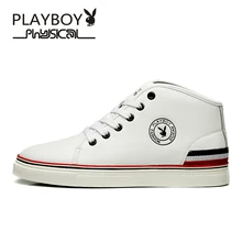 Playboy/повседневная мужская обувь из натуральной кожи; сезон весна-осень; мужские ботинки из лакированной кожи; ботильоны с круглым носком; высокие ботинки с DS65089-1