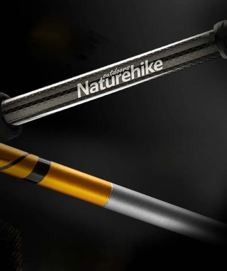 NatureHike складные трости регулируемый телескопический палки для скандинавской ходьбы алюминиевый трекинг штанга рыболовная удочка углеродистая волокно Пеший Туризм ледоруба