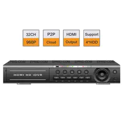 H.264 32CH HD 960 P в реальном времени NVR 1.5U ONVIF P2P HDMI 8CH воспроизведения