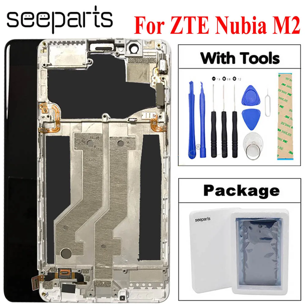 Для 5 &quotZTE Nubia M2 ЖК-дисплей кодирующий преобразователь сенсорного экрана в сборе