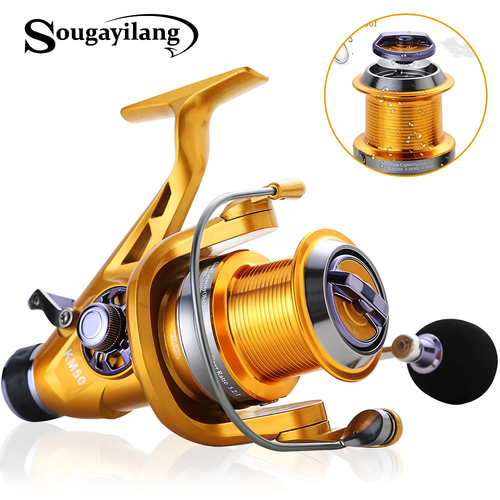 

Sougayilang Carp Fishing Reel CNC Metal Spool Spinning Fishing Reel Right / Left Inter-changeable Handle 10+1BB Double Brake