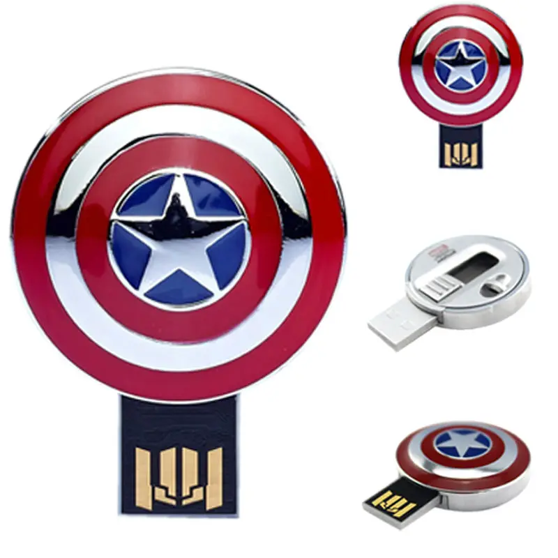 USB 2,0 Marvel Мстители 16 ГБ 32 ГБ 64 Гб 128 ГБ 256 ГБ флеш-накопитель Железный человек Америка Капитан Молот Халк флеш-карта памяти