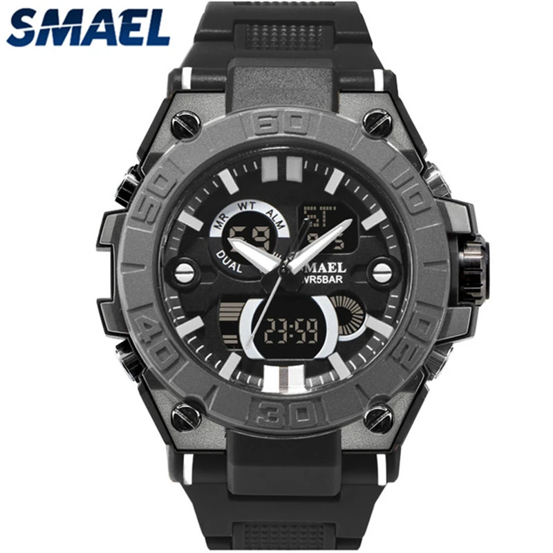 

SMAEL Men Top Brand Electronic Digital LED Wrist Watches For Male Swim Sport Watch Men Military Quartz Clock Relogio Masculino