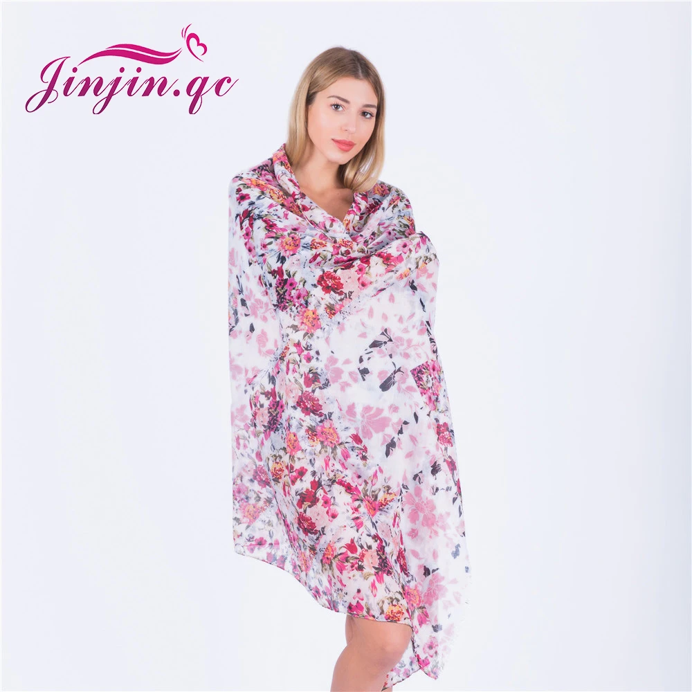 Шарф Jinjin. QC новинка весеннего сезона 2019 шарфы и палантины с цветочным принтом