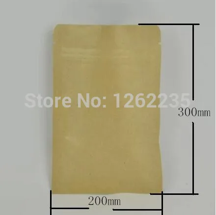 Us 41 5 300 200mm Kraft Flat Ziplock Hermetically Sealed Pocket Tea Bags Food Small Whole Free Shipping In Gift