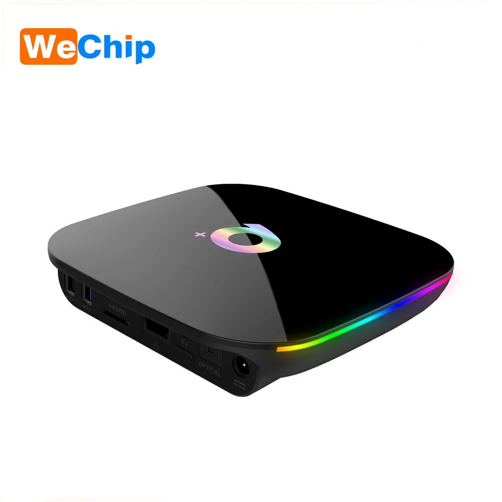 Pаспродажа Wechip Smart Android 8,1 ТВ Box Q плюс 4 GB 64 GB Allwinner H6 4 GB 32 GB 1080 P H.265 4 K Media Player 2,4G Wi Fi Беспроводной Декодер каналов кабельного телевидения