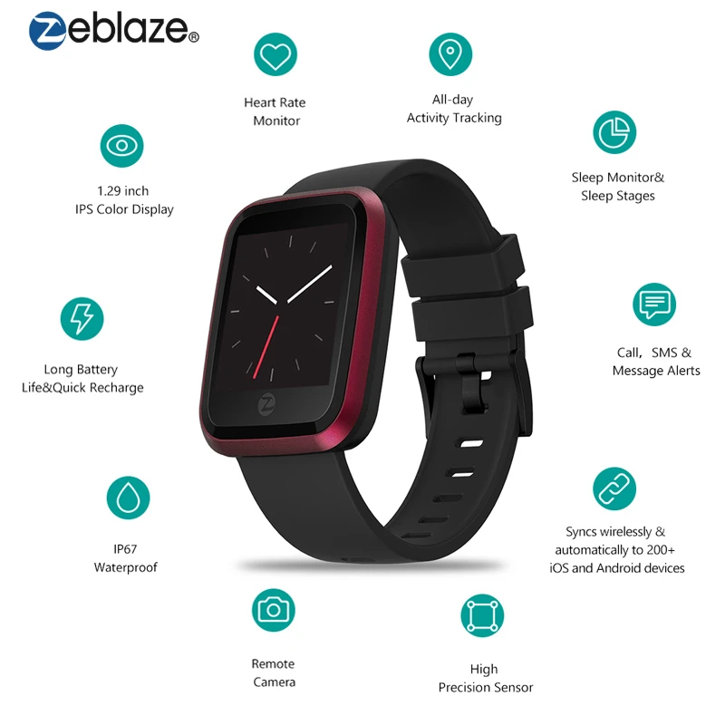 

Smart Watch New Zeblaze Crystal 2 Smartwatch IP67 Waterproof Wearable Device Heart Rate Monitor IPS Screen Smart Watch Women Men