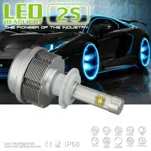 2 X 2015 Newest Design H7 LED Headlight Kit 6000K 7200lm Super White Fog Headlamp BUlbs For Ford Focus Fiesta ST BMW Audi Kia