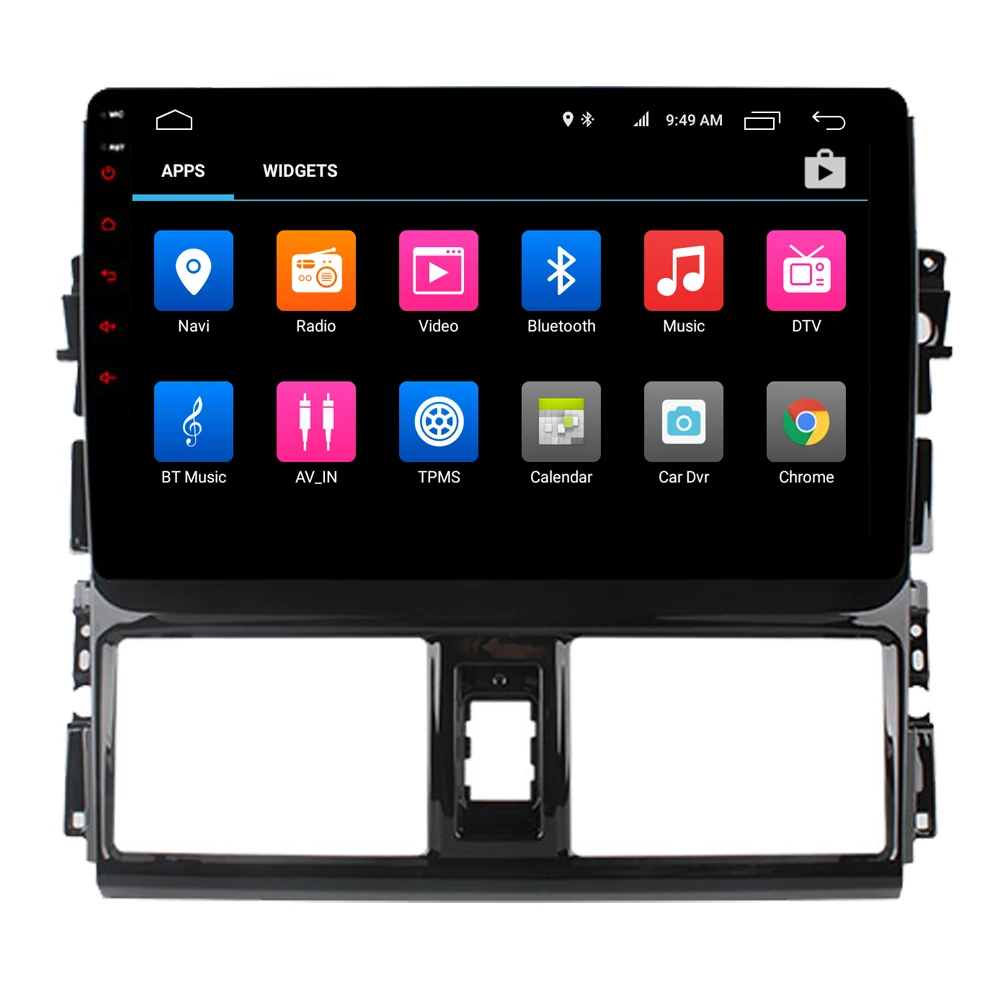 Excellent RoverOne Android 9.0 Octa Core Car Radio GPS For Toyota Vios Yaris L 2013 - 2015 Touchscreen Multimedia Player Stereo Head Unit 4