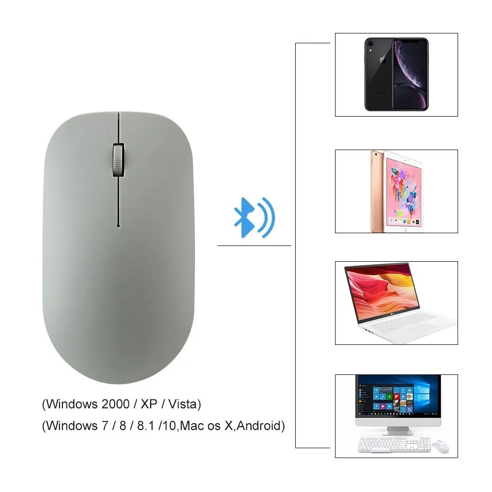 Беспроводная Ультратонкая мышь Bluetooth 4 0/3 0 эргономичная компьютерная 1200