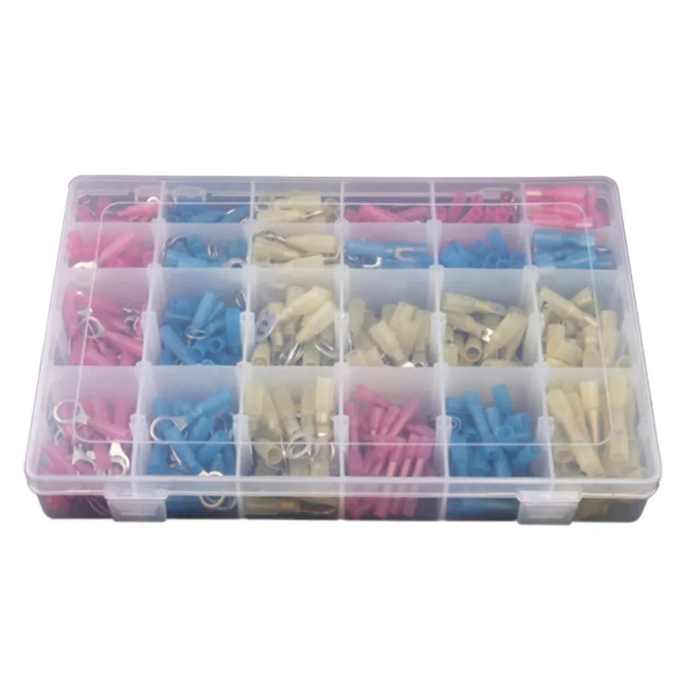 

480pcs Heat Shrinkable Boxed Combination Insulated Wire Connectors Waterproof Terminal Crimp Connector Kit