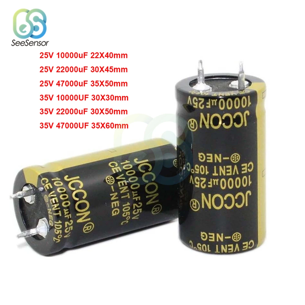 

25V 35V Aluminum Electrolytic Capacitors for Audio Amplifier Inverter Power 10000UF 22000UF 47000UF -40-+105 Celsius