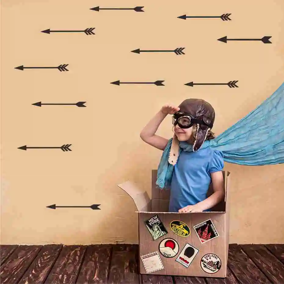 

Cartoon Arrows Pattern Wall Stickers Vinyl kids room Wall Decals Removable Child Room Decoration Art Modern Wall Decors