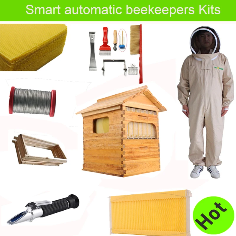 Flow hive free ship smart automatic honey set for honey bee hive honeycomb 7 frames beekeeping tools bee dress suit hive flow Flow hive free ship smart automatic honey set for honey bee hive honeycomb 7 frames beekeeping tools bee dress suit hive flow