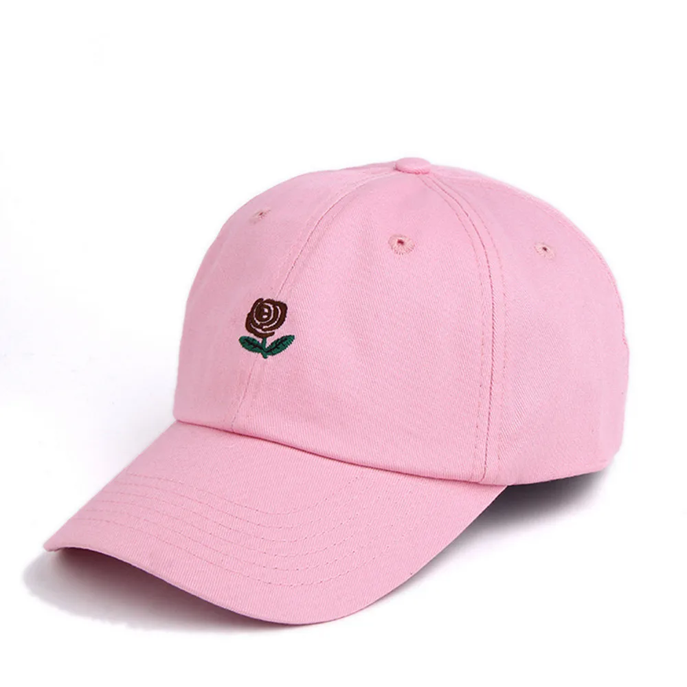Women Caps Stripes Embroidery Adjustable Golf Cap Summer Kawaii Sporty