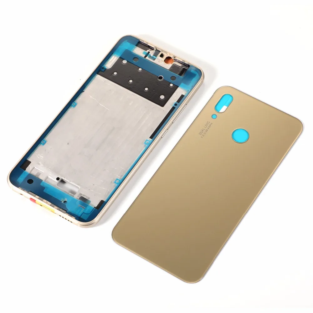 Для HUAWEI P20 lite nova 3E ЖК-корпус средняя рамка+ стеклянная задняя крышка батарейного отсека+ клейкая наклейка