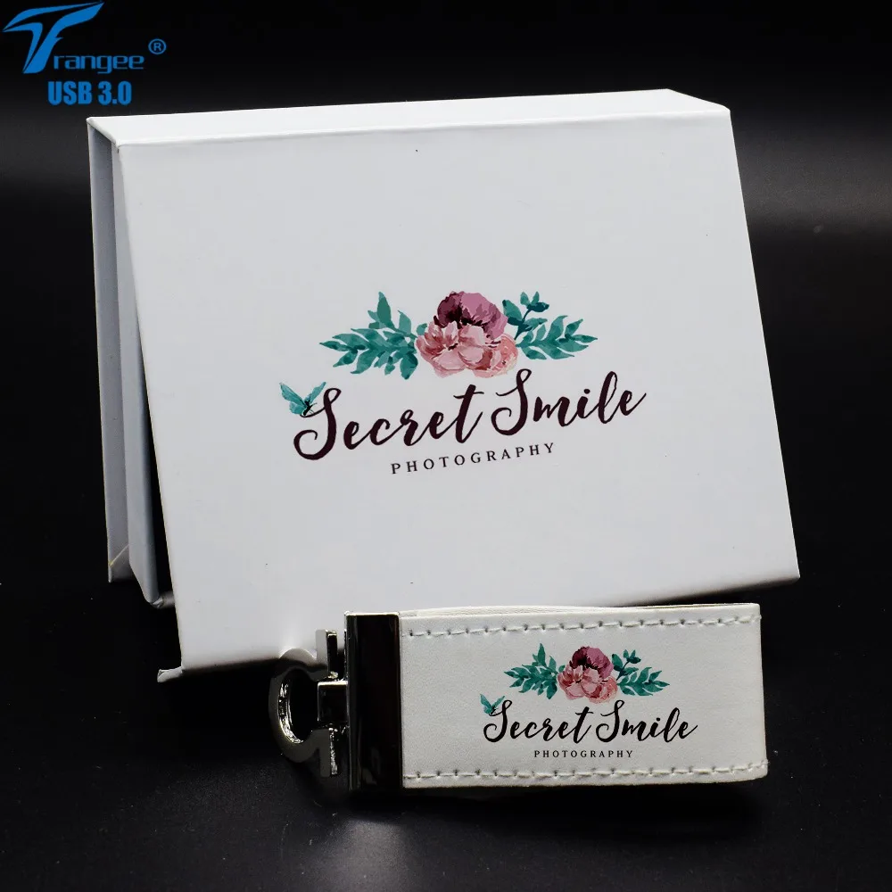 

Trangee 10PCS/LOT USB 3.0 Flash Drive 8GB 16GB 32GB 64GB Leather Pendrive with Cardboard Box Free Custom Logo Wedding Gifts