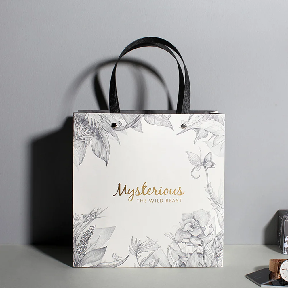 

Portable Food Pack Gift Bag Wedding Candy Case Paper Mother's Day Recyclable DIY Fashion With Handle Packaging Presents Shopping