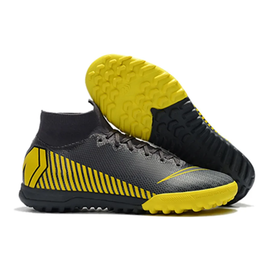 

New MLLZF MD Soccer Shoes Superfly X 6 Elite TF Mens High Ankle Football Boots Cleats Free Shipping