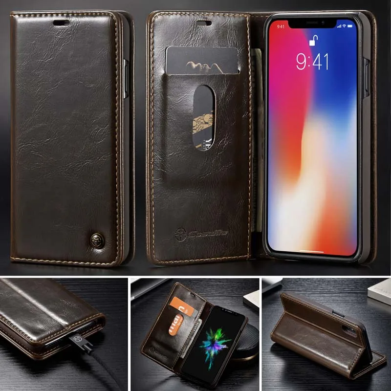 Для iPhone 11 Pro Max чехол CaseMe Магнитный откидной кожаный бумажник подставка чехол для iPhone Xs Max XR XS X чехол для iPhone 8 7 6s Plus