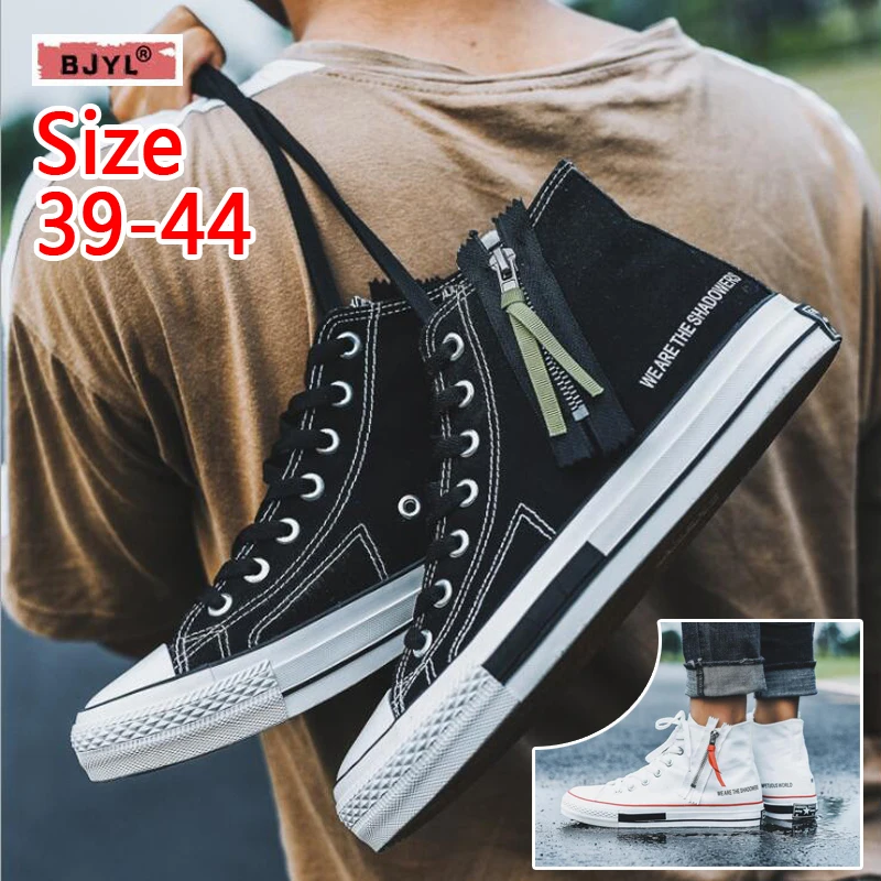 

BJYL mens sneakers casual 2019 Summer hip hop high top board shoes casual canvas skateboard shoes for men sneaker Breathable