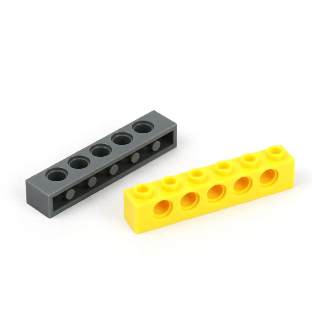 Lego 4 White technic 1x1 beam brick with 1 pin hole NEW 