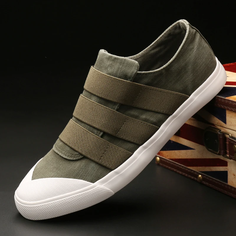 

Canvas Shoes Men's Autumn New Flat-bottom Student Shoes Korean Version Of A Pedal Lazy Trend Men's Shoes