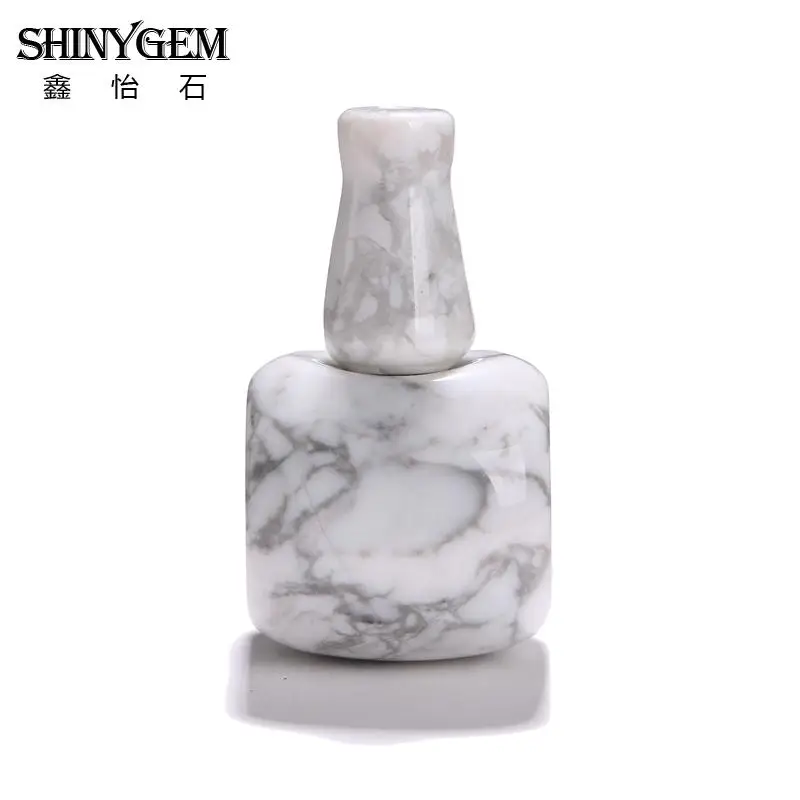 Shinygem 14/16/18/20 мм белый говлита 3 отверстия бусины Guru со стразами в форме головы