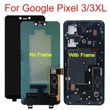 LCD Screen For Google Pixel 3 5.5" 3XL 6.3" LCD Display Touch Screen Panel Digitizer Assembly Repair Part with Frame 100% tested