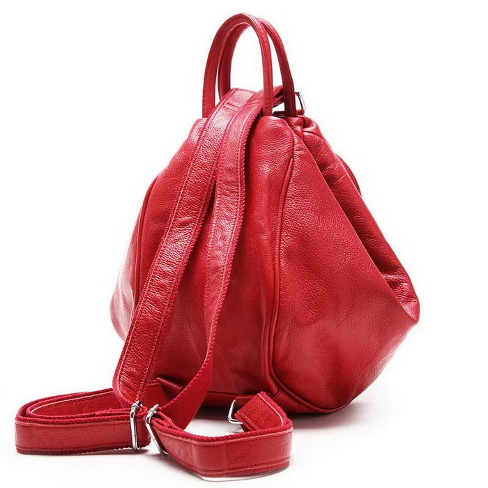 Mochila das Senhoras Real do Couro Zency Macio Natural Vermelho Preto Azul Couro Genuíno Ombro Primeira Camada Ocasional Bolsa 2020 100% 9 azul couro genuíno ombro mochila das senhoras