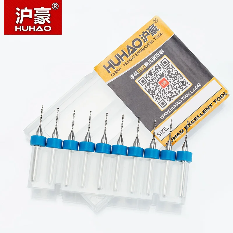 HUHAO 10pc 3.175mm Micro Mini pcb Boren Set CNC wolfraamstaal voor - Boor - Foto 6