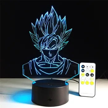 

Seven dragon ball colorful Vision Stereo LED lamp 3D lamp light colorful gradient acrylic lamp remote control night light vision