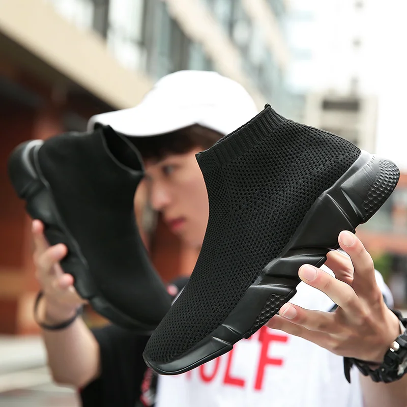

2019 Ankle Boot women Socks Shoes Men Casual Elasticit Flying weaving Shoes Balenciaca Unise Fashion Balanciaga Shoes 36-44