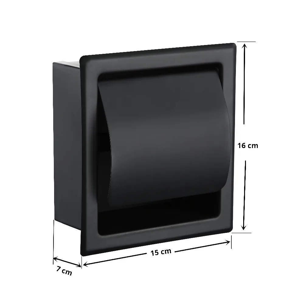 Матовый черный держатель для бумаги хромированный туалетный настенный держатель для бумаги из нержавеющей стали скрытый рулон бумаги для ванной коробка Porta Papel Higienico